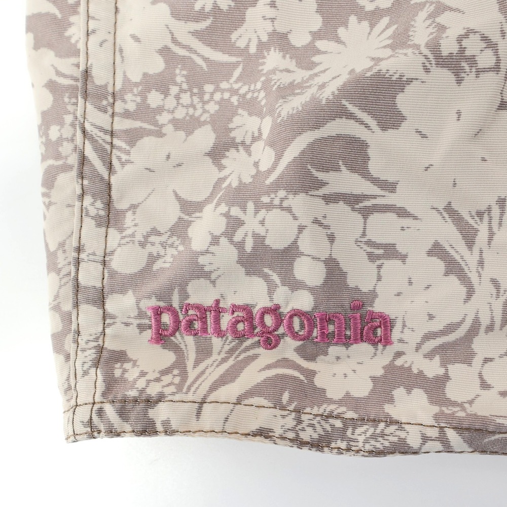 Patagonia‎ M's Wavefarer II Board Shorts Mens 36 Tan Floral Print Swim Trunks 9"